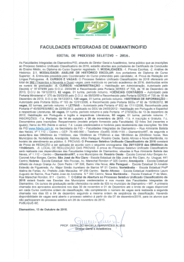 Edital Vestibular 2016