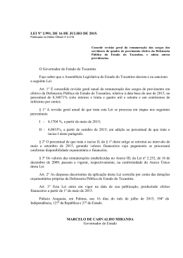 Lei nº 2991/2015 - Assembleia Legislativa do Estado do Tocantins