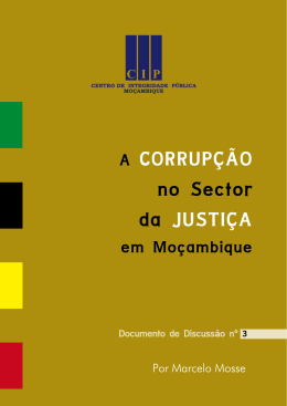 A corrup&ccedil;&atilde;o no sector da justi&ccedil;a