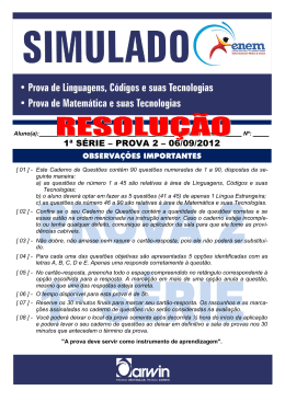 1ª SÉRIE – PROVA 2 – 06/09/2012