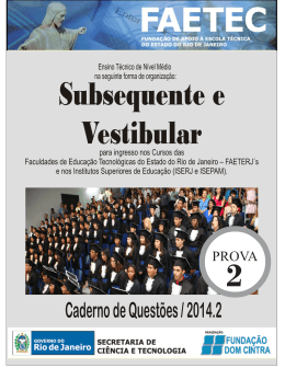 Ensino T&eacute;cnico de N&iacute;vel M&eacute;dio Subsequente e Vestibular