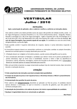 Caderno de Provas