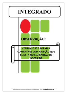 2012 Prova Forma Integrada