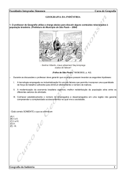 Geografia Ind&uacute;stria Conclu&iacute;da - Faculdades Integradas Simonsen