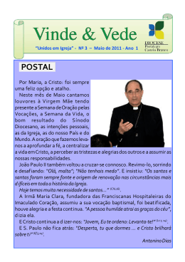 Vinde e Vede - Diocese de Portalegre