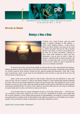 Informativo n&ordm; 8 - Primeira Igreja Batista do Crato