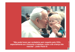 Slides com citacoes do Papa João Paulo II e da Madre Teresa de