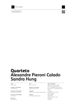 Quarteto Alexandre Pieroni Calado Sandra Hung