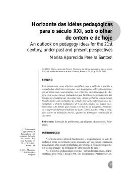 Horizonte das idéias pedagógicas para o século XXI, sob o