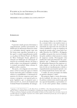 1. Objecto O presente estudo procura determinar o enquadramento
