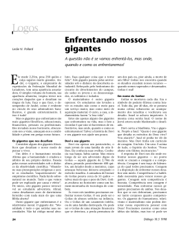 Enfrentando nossos gigantes