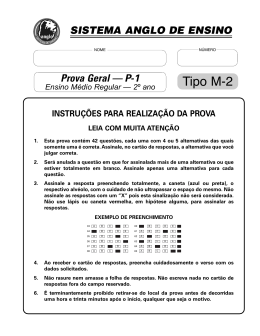 2010 -2&ordm; Ano do Ensino M&eacute;dio - Prova P1 M2