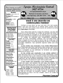 Conduzir o maior n&uacute;mero de pessoas a ICristo.