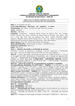 SESSÃO ORDINÁRIA nº 315 de 01/09/2015 (Arquivo em - Crea-SP