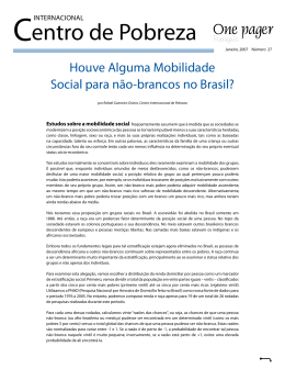 Houve Alguma Mobilidade Social para n&atilde;o