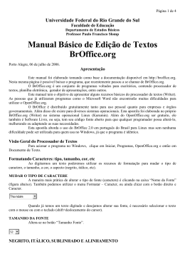 Manual Básico de Edição de Textos BrOffice.org