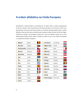 A ordem alfabética na União Europeia