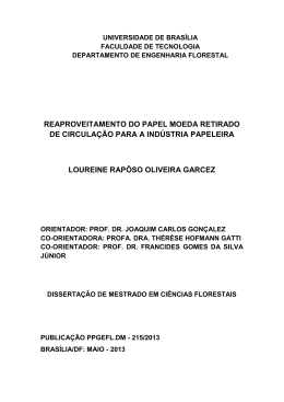 REAPROVEITAMENTO DO PAPEL MOEDA RETIRADO DE
