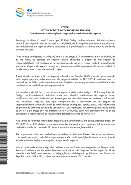 EDITAL NOTIFICA&Ccedil;&Atilde;O DE MEDIADORES DE SEGUROS