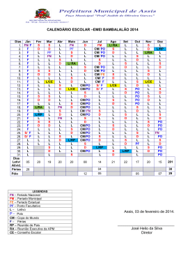 Calendário Escolar