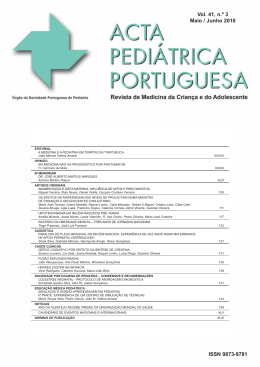Vol. 41, n.&ordm; 3 Maio / Junho 2010 ISSN 0873-9781