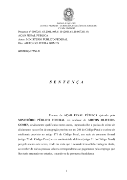 A&ccedil;&atilde;o penal 0007261-63.2001.403.6110