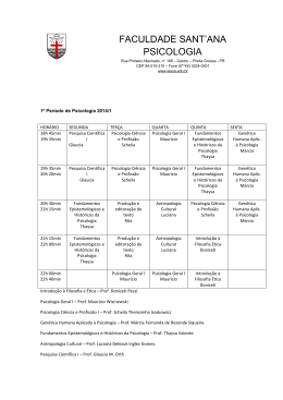 FACULDADE SANT`ANA PSICOLOGIA