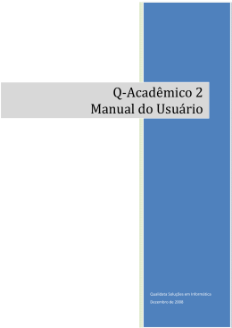 Q-Acad&ecirc;mico 2 Manual do Usu&aacute;rio
