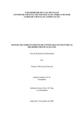 Modelo de TCC para o Curso de Ci&ecirc;ncia da Computa&ccedil;&atilde;o da UNIVALI