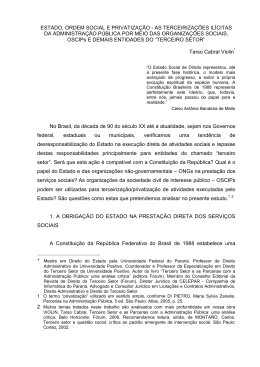 estado, ordem social e privatiza&ccedil;&atilde;o - as