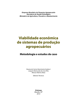 Viabilidade econ&ocirc;mica de sistemas de produ&ccedil;&atilde;o