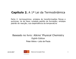 Capítulo 2. A 1ª Lei da Termodinâmica