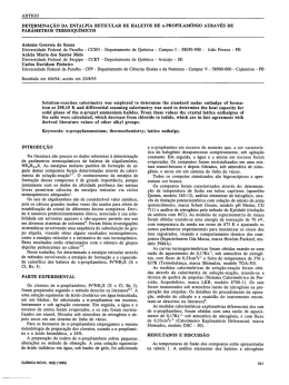 ARTIGO DETERMINA&Ccedil;&Atilde;O DA ENTALPIA