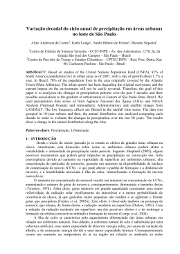 Varia&ccedil;&atilde;o decadal do ciclo anual de precipita&ccedil;&atilde;o em &aacute;reas urbanas