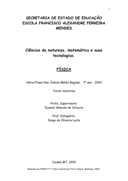 secretaria de estado de educa&ccedil;&atilde;o - CURSO DE F&Iacute;SICA