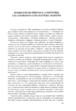 rodrigues de freitas e a ind&uacute;stria um confronto com oliveira martins