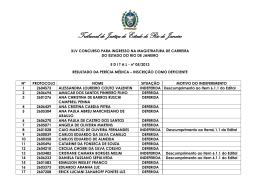 (n&ordm; 05/2013) - Resultado da Per&iacute;cia M&eacute;dica