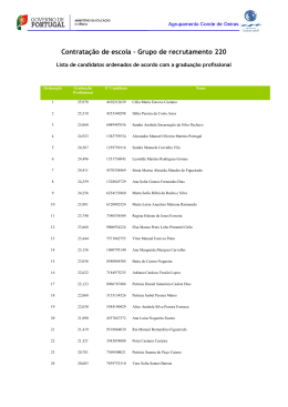 Lista ordenada GR 220 - Agrupamento de Escolas Conde de Oeiras