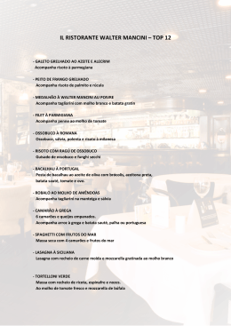 IL RISTORANTE WALTER MANCINI &ndash; TOP 12