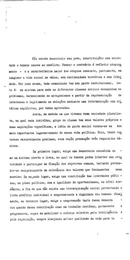 Não existe democracia sem povo, constituições sem socie