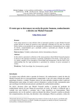 homem, conhecimento e direito em Michel Foucault