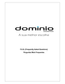 F.A.Q. (Frequently Asked Questions) Perguntas