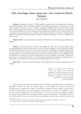 &laquo; N&atilde;o existe lugar como a nossa casa &raquo;, ou o retorno de Ponci&aacute;