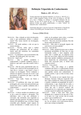 Defini&ccedil;&atilde;o Tripartida do Conhecimento