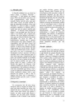 Aula 1 - Filosofia e mito