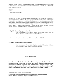 Schwartz, Y. (no prelo) &ldquo;A linguagem no trabalho&rdquo;. Trad. Cec&iacute;lia