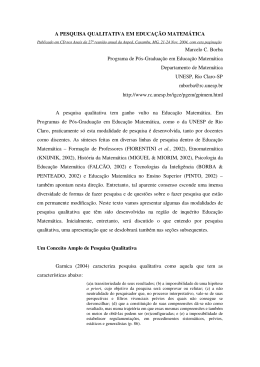 A PESQUISA QUALITATIVA EM EDUCA&Ccedil;&Atilde;O