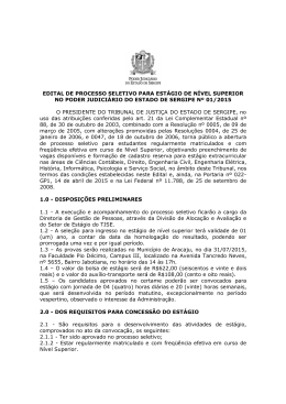 Edital 01/2015 - Tribunal de Justi&ccedil;a de Sergipe
