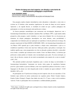 Ensino da dan&ccedil;a em n&iacute;vel superior
