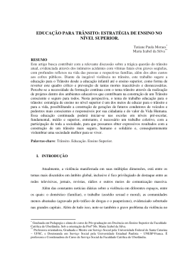 educação para trânsito: estratégia de ensino no nível superior.